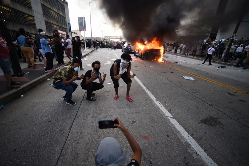 Protesta en Atlanta. Foto: AP