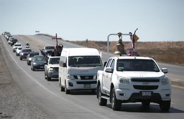 Caravana de mujeres protesta en Ciudad Juárez contra la violencia machista